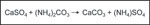 Fig. 3. Diagram showing the reaction of ammonium carbonate
                                    with calcium sulphate. CaSO4 + (NH4)2CO3 – CaCO3 + (NH4)SO4
                                