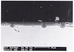 Fig. 20. Scanning electron microscope image of the corrosion layer
                            produced by 0.1mol acetic acid.